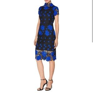 Laundry by Shelli Segal black and blue dress lace